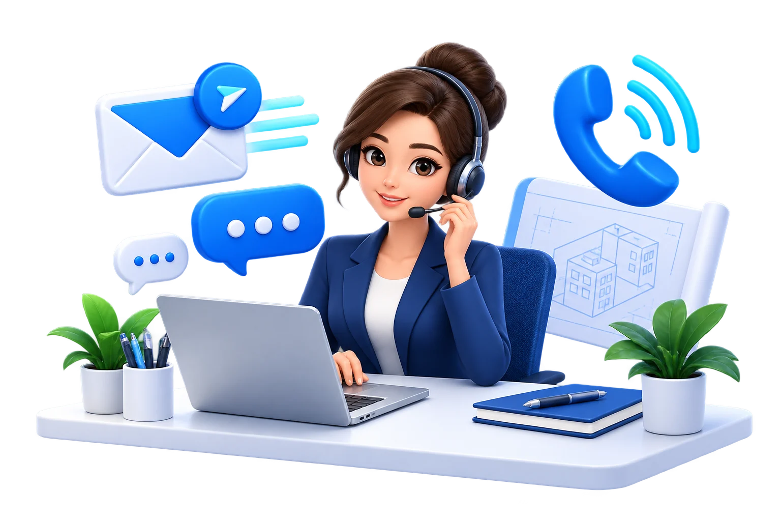 Customer Service & Support illustration