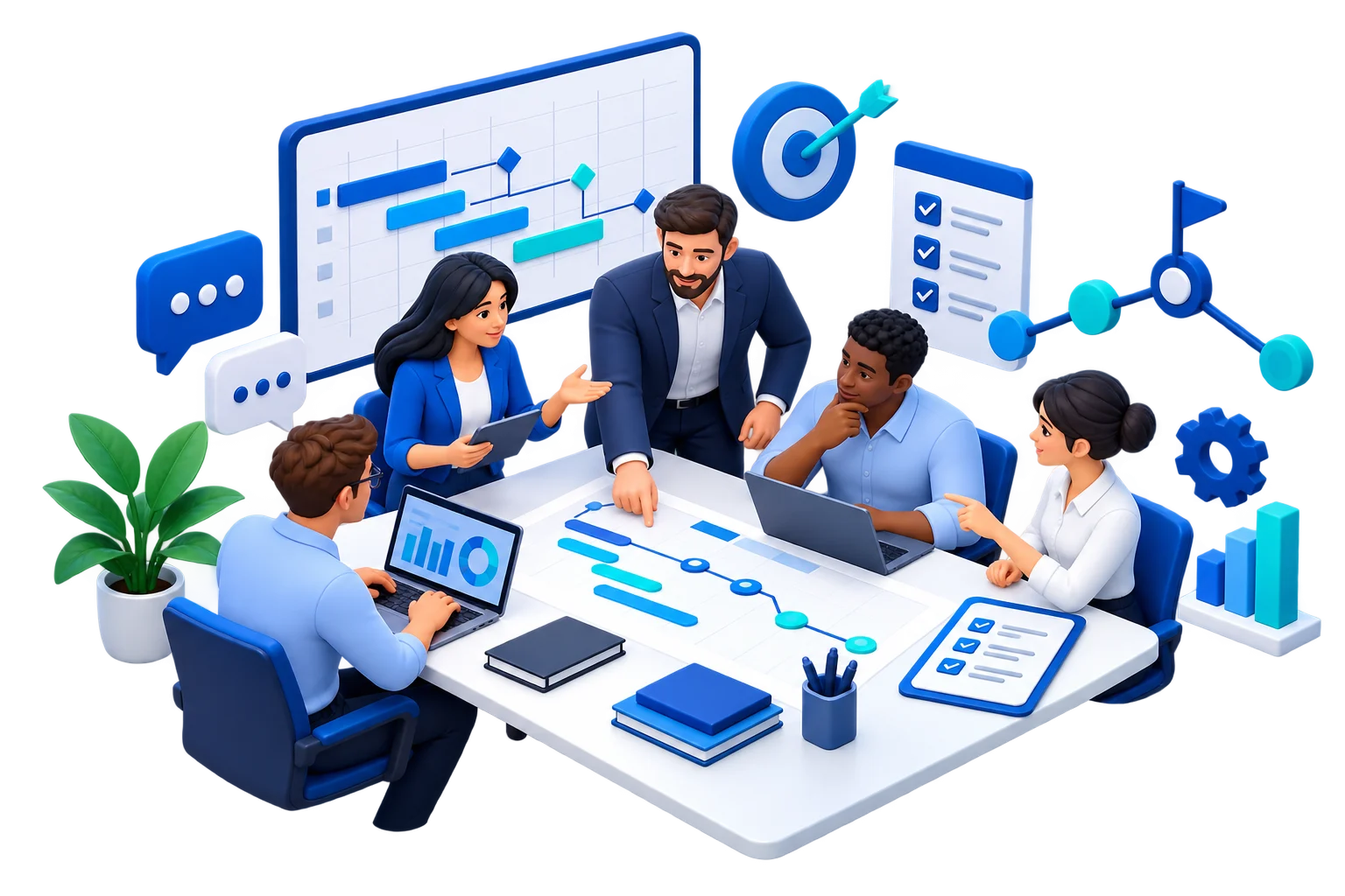 Custom Business Solutions illustration
